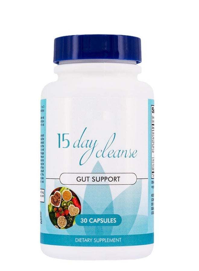 Ocean 15 Day Cleanse Gut and Colon Capsules 30 Capsules, Advanced Gut Cleanse, Improve Digestion, Reduces Belly Fat, Vegan Friendly Dietary Supplement - Image 1