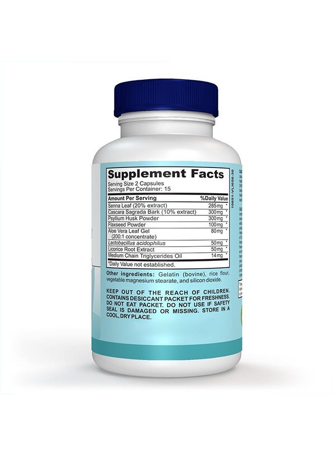 Ocean 15 Day Cleanse Gut and Colon Capsules 30 Capsules, Advanced Gut Cleanse, Improve Digestion, Reduces Belly Fat, Vegan Friendly Dietary Supplement - Image 3