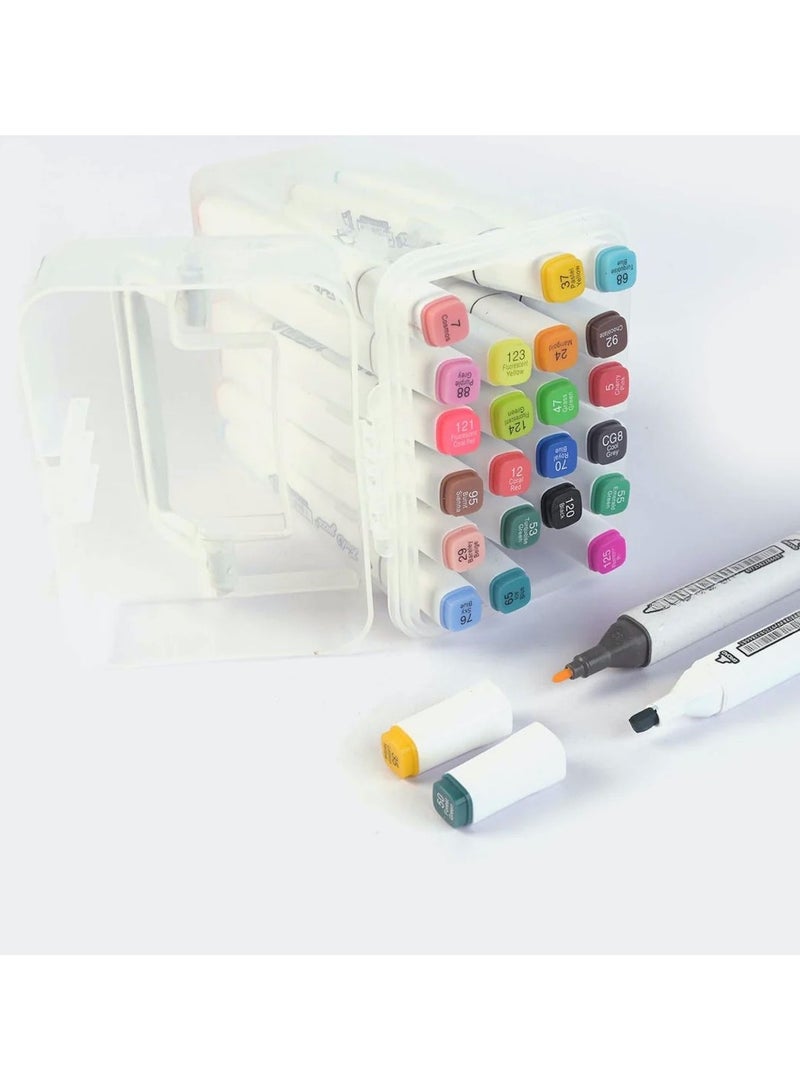 Double-Headed Soft Oily Marker Set – 36 Vibrant Colors - Image 3