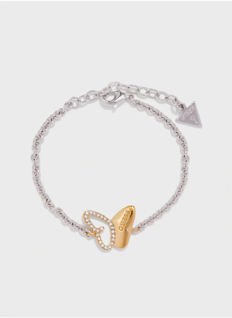 GUESS Crystals Butterfly Bracelet