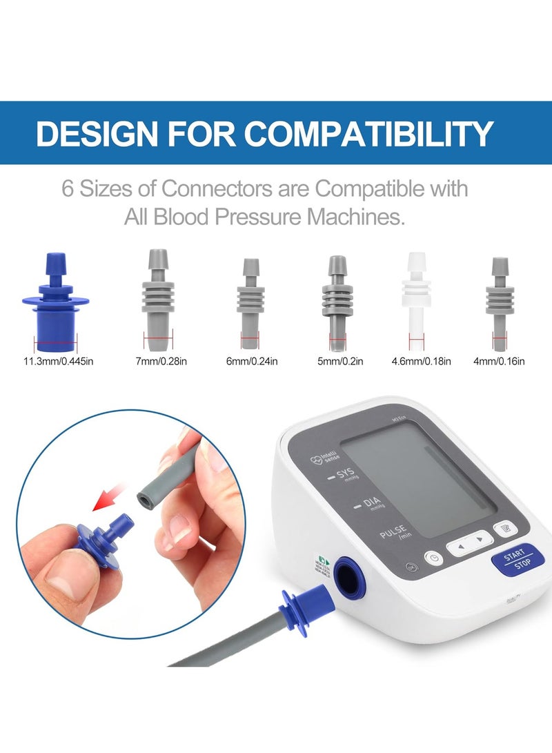 Blue Large Blood Pressure Cuff,  (22-52CM) BP Cuff Compatible, Replacement Cuff for Adult Big Arms，1Connectors （4.6mm), Cuffs Only - Image 2
