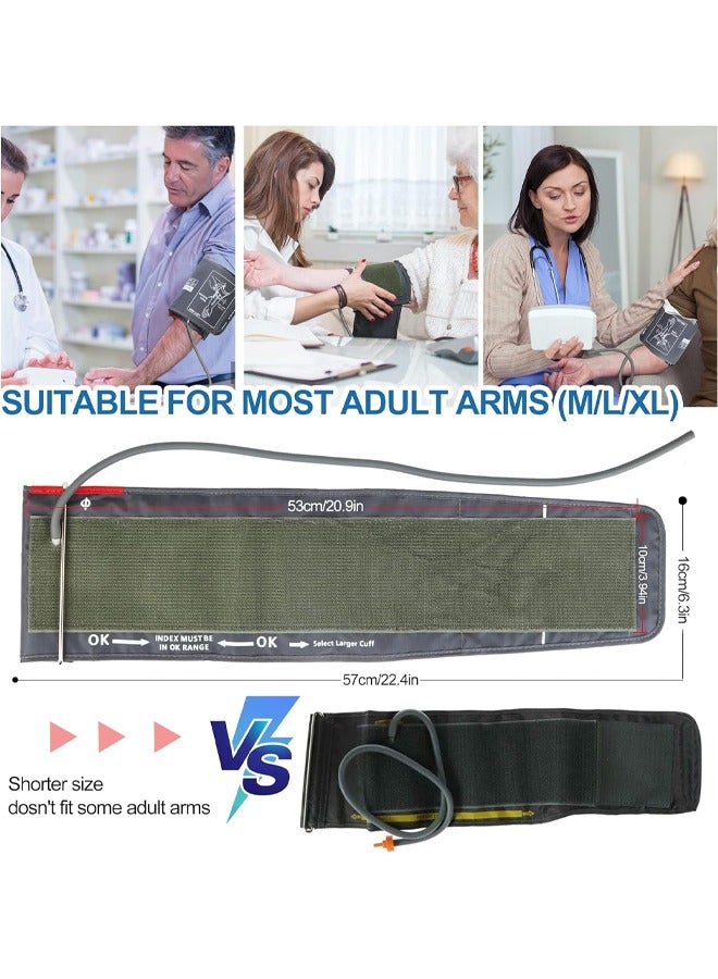 Blue Large Blood Pressure Cuff,  (22-52CM) BP Cuff Compatible, Replacement Cuff for Adult Big Arms，1Connectors （4.6mm), Cuffs Only - Image 5