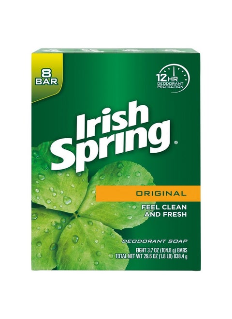Irish Spring Deodorant Soap Original - 8 Ct