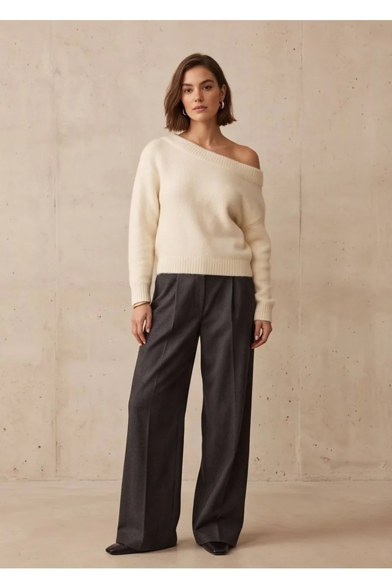 رايفان RYVAN Textured Knit Pullover Sweater