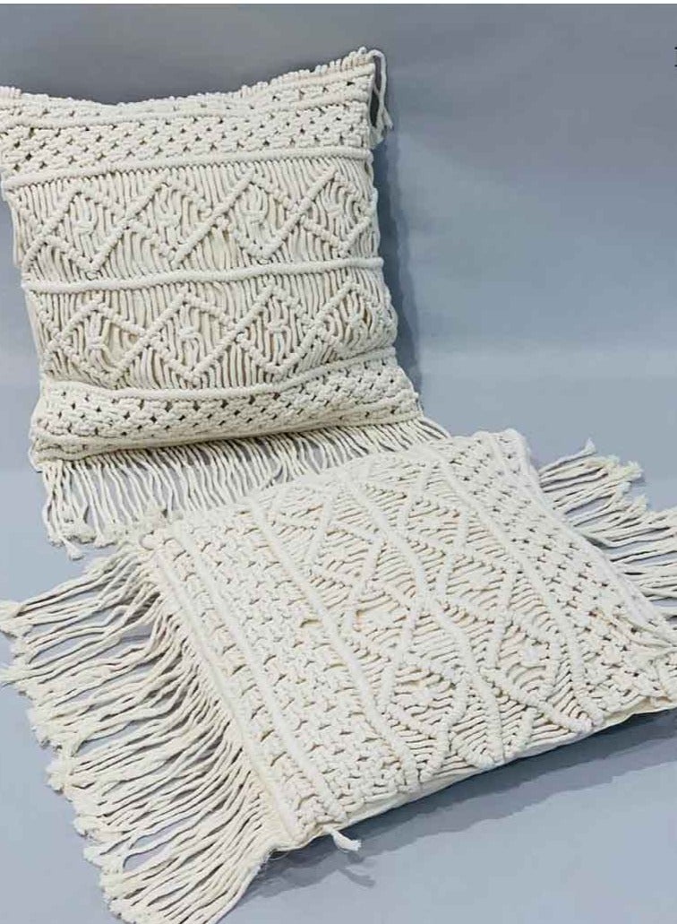 co arma Bohemian Fringe Throw Pillows for Sofa, Bed, Farmhouse, Chair, Dining Room, Patio, Outdoor, Car - Image 2