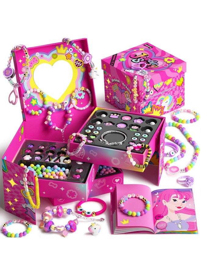 تومونس مجموعة صنع الأساور للفتيات من سن 6 إلى 12 عامًا، تلهم الإبداع والخيال، مجموعة صنع المجوهرات - هدايا حرفية فريدة لأعياد الميلاد والكريسماس للفتيات من سن 6 إلى 7 سنوات - Image 1