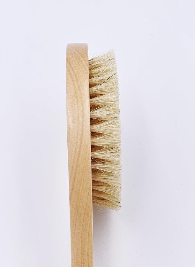 KEWLYSEU Short Handle Body Brush, Natural Bristles Wooden Bath Brush Shoulder Back Exfoliating Dry Brushing Skin Care - Image 4