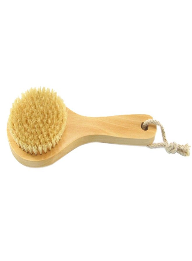 KEWLYSEU Short Handle Body Brush, Natural Bristles Wooden Bath Brush Shoulder Back Exfoliating Dry Brushing Skin Care - Image 5