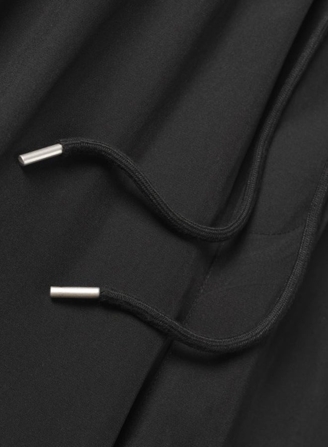 DR Men's Fleece-Lined Black Cargo Wide-Leg Pants - Image 5