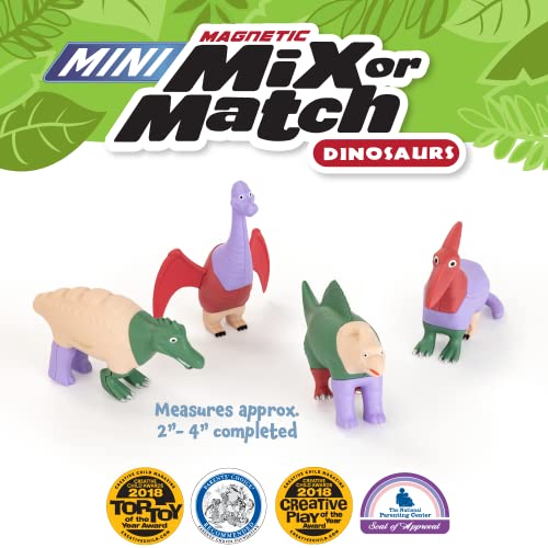 Popular Playthings ألعاب شعبية مجموعة الديناصورات المغناطيسية الصغيرة 13 مجموعة من 4 هدية للأطفال الديناصورات - Image 5