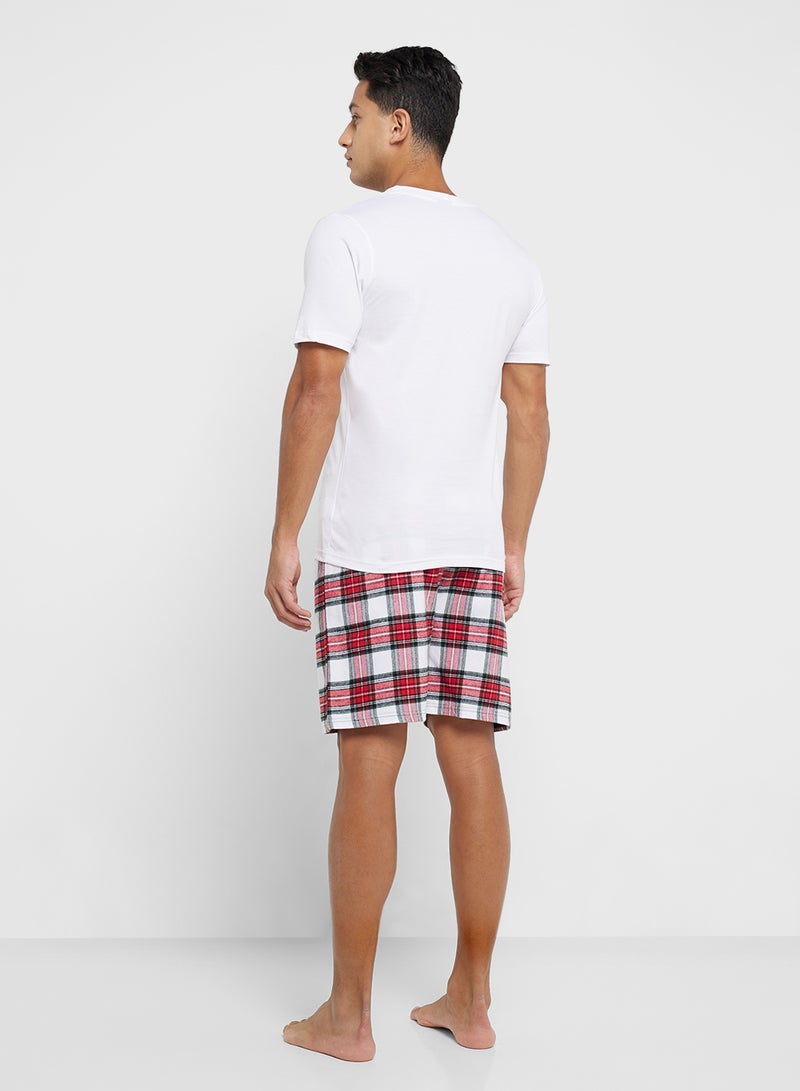 Seventy Five T-Shirt & Check Shorts - Image 2