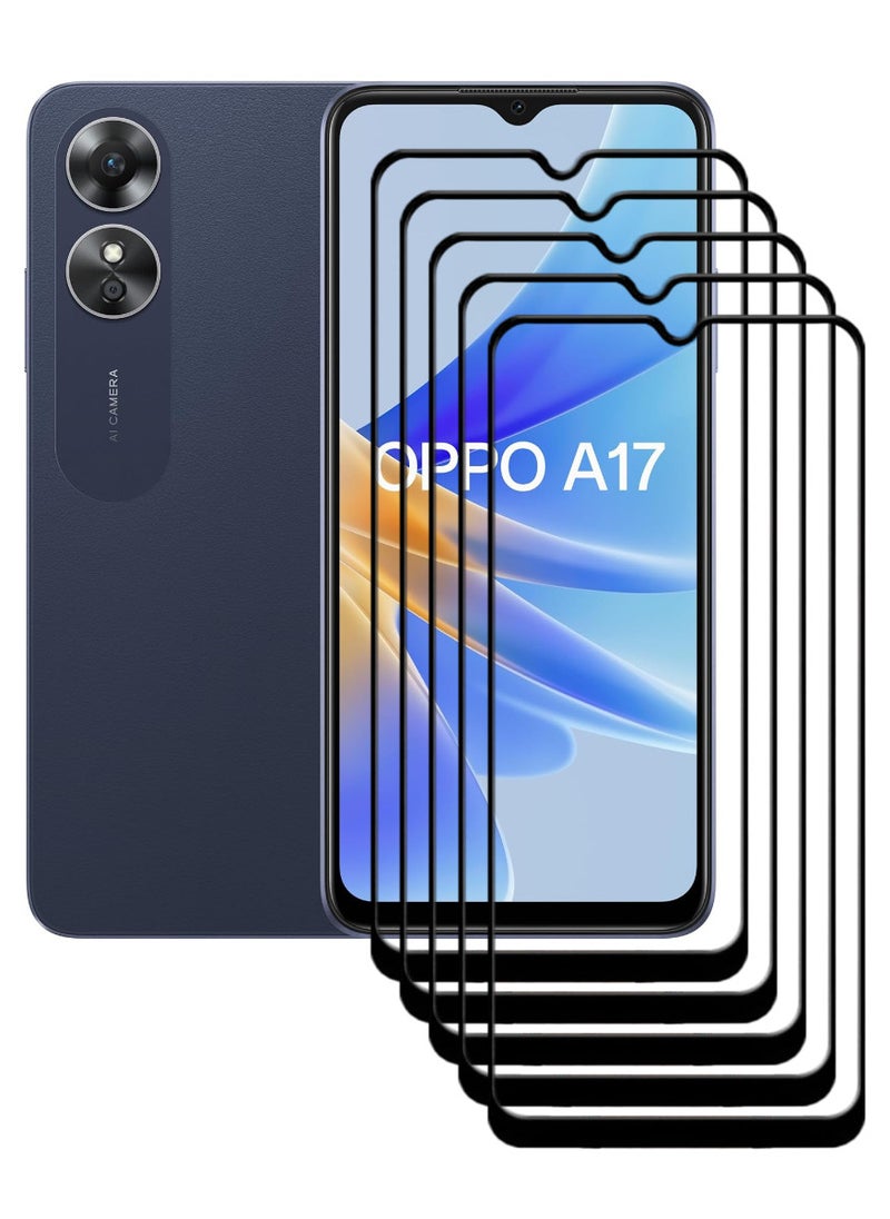 ACLIX 5 Pieces Antistatic ESD Dustproof Premium Quality High Definition Tempered Glass Screen Protector Designed For Oppo A17 - Image 1
