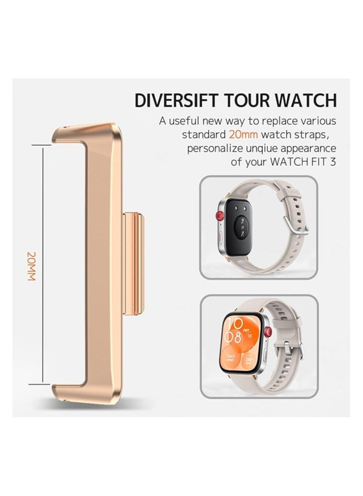 2 pieces 20 mm watch strap connectors compatible with Huawei Watch Fit 3 bracelet adapter stainless steel Huawei Fit 3 watch strap connector for Huawei Fit 3 band plug Huawei Fit 3 band adapter - Image 3
