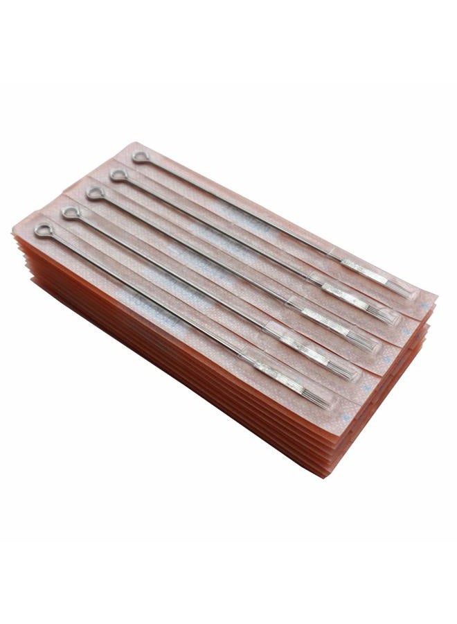 Needlehouse 50pcs Disposable & Sterilized Tattoo Needles 9 Curved Magnum (9RM) and 50pcs Professional Sterile Plastic Disposable Clear Tattoo magnum Tips 9F (1209RM) - Image 2