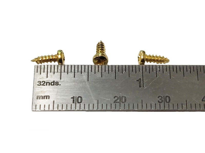 C. B. Gitty 100pc. #2 x 1/4" Gold Phillips Round-Head Wood Screws - Image 2