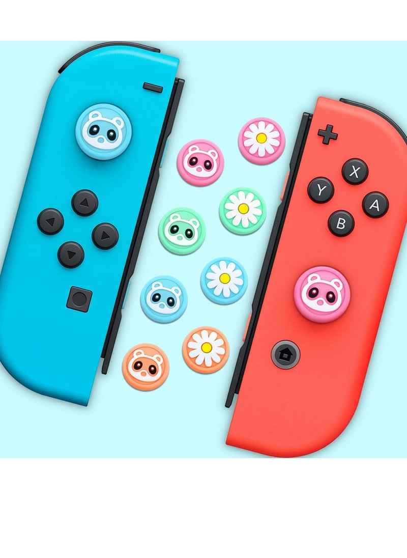 واي آند دي Thumb Grip Covers for Switch, 8 Pack Non-Slip Silicone Gamepad Rocker Caps Cute Soft Protective Keys Nintendo Switch and Lite, Joy-Con Controllers  - Image 2