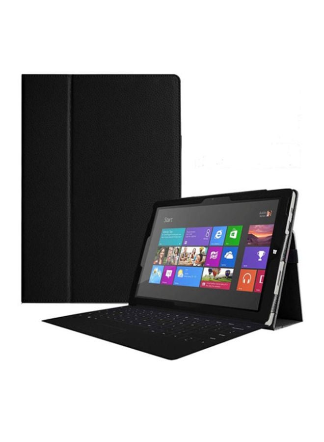 NIBEMINENT Protective Flip Cover For Microsoft Surface Pro 2 Black