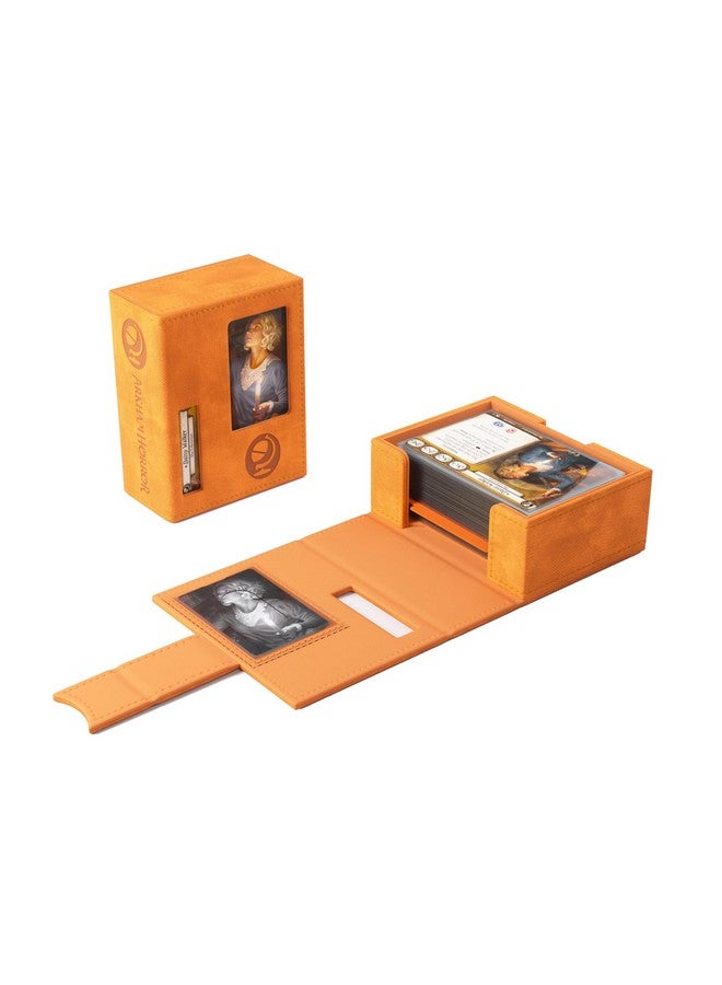 Gamegenic Arkham Horror Investigator Deck Tome - Premium Deck Box for Arkham Horror: The Card Game, Holds a Full Investigator Deck, Seeker - Orange Color, Made - Image 2