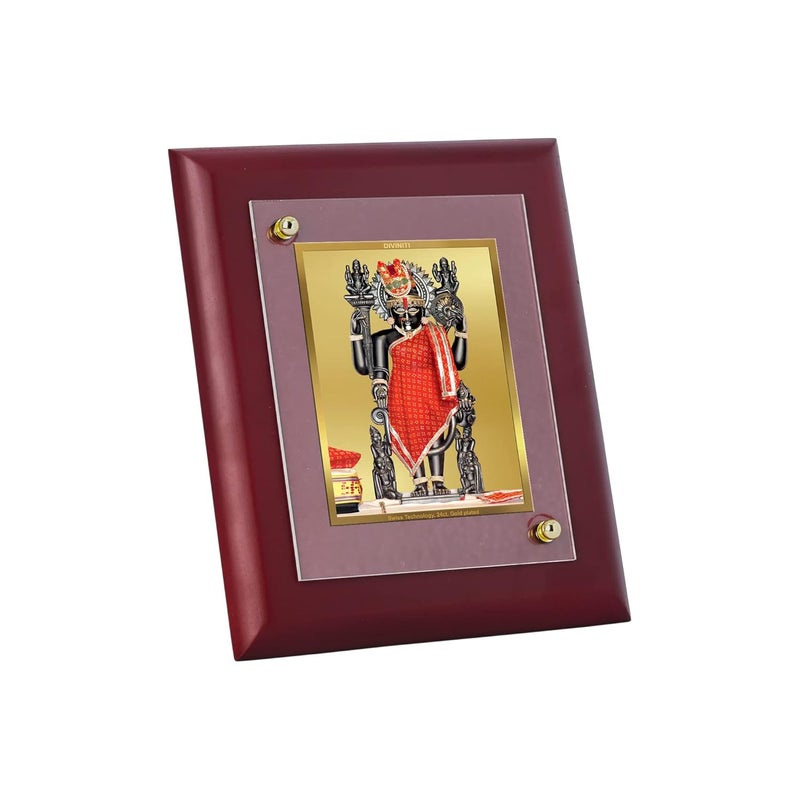 DIVINITI 24K Gold Plated Foil Dwarkadhish Heart Wall Photo FrameTable DecorMdf 1 Wooden Wall Photo Frame AndReligious Photo Frame Idol For PoojaGifts Items165Cmx140Cm - Image 3