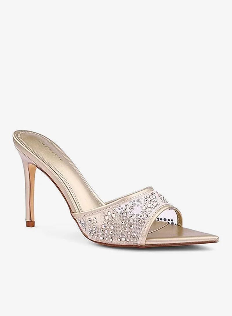 IconStyle Womens lace pattern heeled sandal