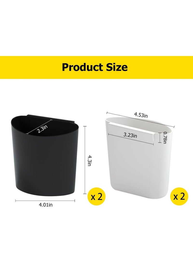 KASTWAVE Rolling Cart Accessories, 4 Pack Hanging Cup Holder, Rolling Cart Organizer Accessories, Trolley Basket Storage, Make Up Pencil Holder,Hanging Kitchen Container, for Bathroom, Bedroom, Cabinet  - Image 5