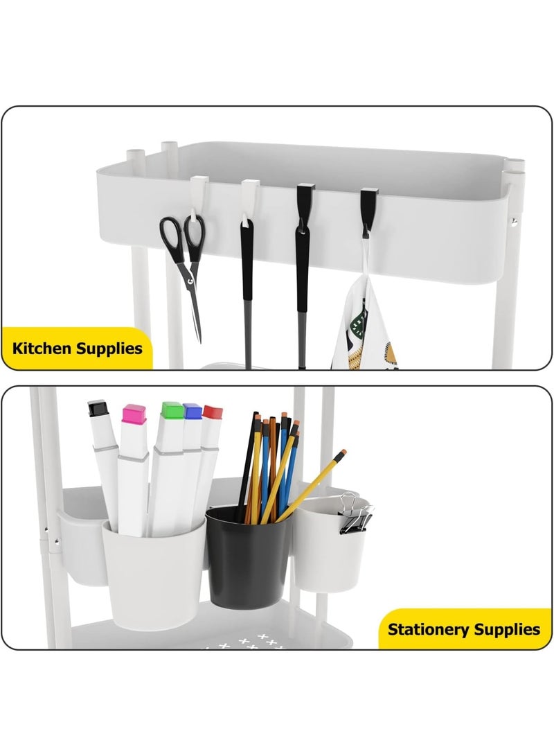 KASTWAVE Rolling Cart Accessories, 4 Pack Hanging Cup Holder, Rolling Cart Organizer Accessories, Trolley Basket Storage, Make Up Pencil Holder,Hanging Kitchen Container, for Bathroom, Bedroom, Cabinet  - Image 4