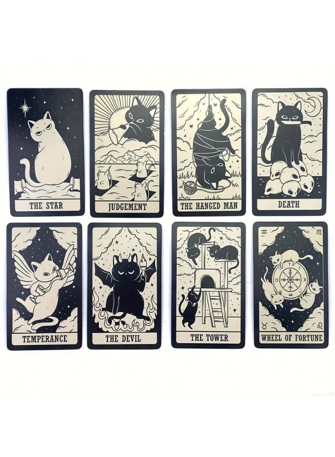 NIBEMINENT Kitten Tarot Black Cat Tarot board game card - Image 3
