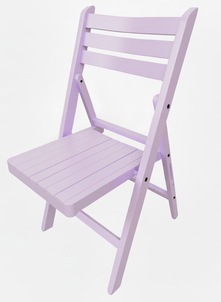 A lightweight Foldable Wooden Chair that's easy to store suitable for the kitchen home gardens purple color