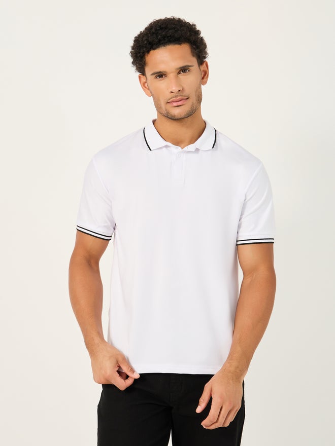 Styli Styli Regular Fit Short Sleeve Stretch Polo T-Shirt - Image 1
