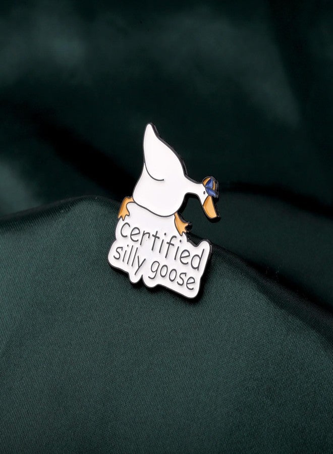 PLITI Goose Gift Goose Lover Gift Goose Owner Gift Goose Game Gift Certified Silly Goose Brooch Pin For Farmer (Certified Goose pin) - Image 5