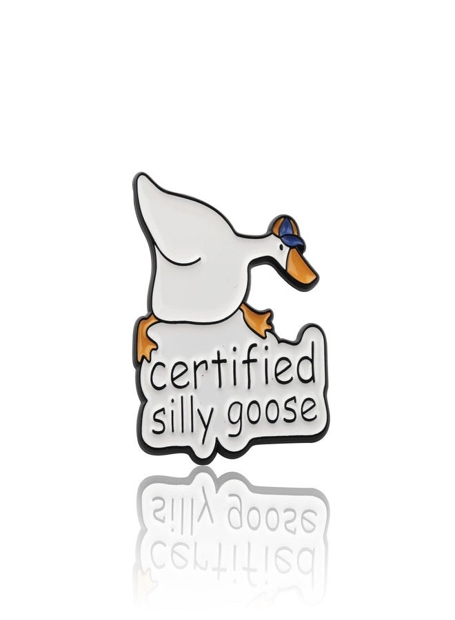PLITI Goose Gift Goose Lover Gift Goose Owner Gift Goose Game Gift Certified Silly Goose Brooch Pin For Farmer (Certified Goose pin) - Image 1
