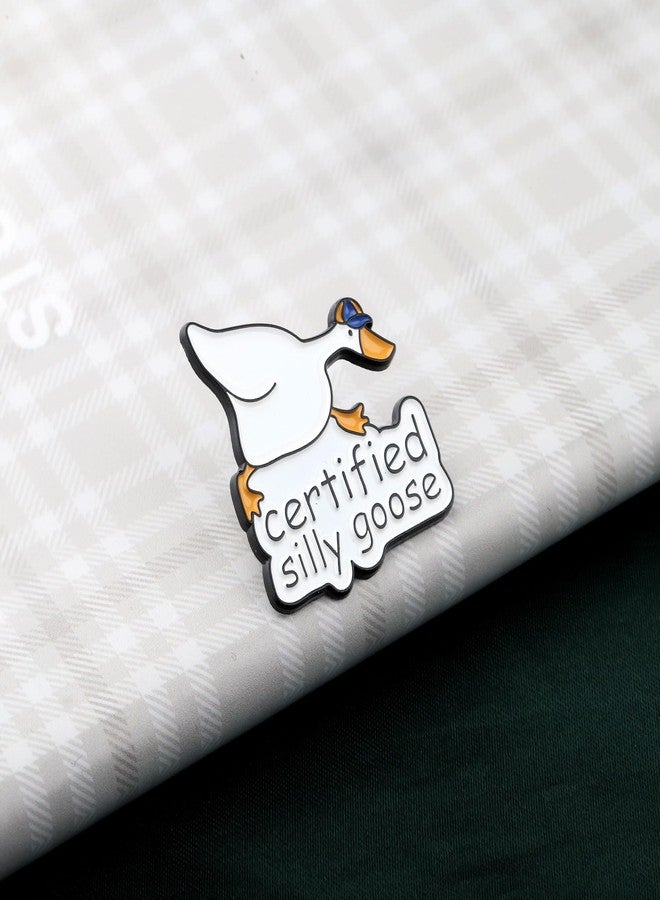 PLITI Goose Gift Goose Lover Gift Goose Owner Gift Goose Game Gift Certified Silly Goose Brooch Pin For Farmer (Certified Goose pin) - Image 4
