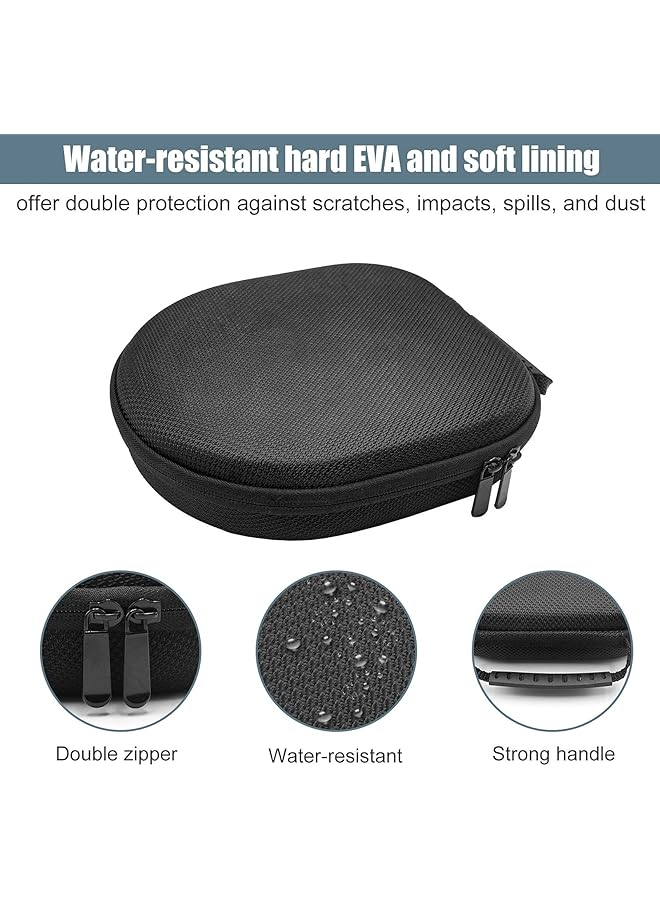 Procases Hard Case For Sony Whch520 Wh1000Xm4 Wh1000Xm5 Whch720N Whxb910N Whch710N Whxb900N Bose 700 Qc35 Ii Wireless Noise Canceling Headphones Travel Carrying Bag With 2 Dust Covers Black - Image 4