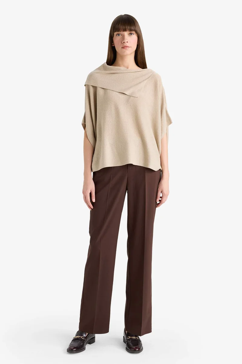 DeFacto Oversize Fit Boat Collar Knitwear Pullover