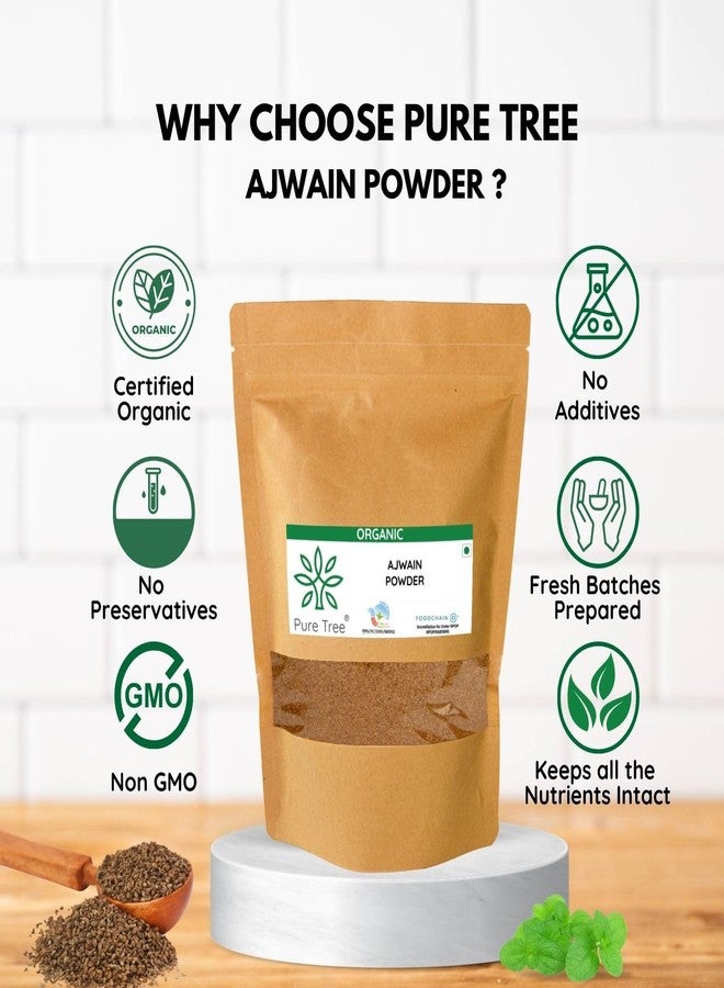 Pure Tree Certified Organic Ajwain Powder | Carom Seed Powder | Ajavain | Omam Powder Gluten-Free | Vamu Seeds | Ajowan | Ayamodakam Seeds Rich In Antioxidants, 100 gram - Image 4
