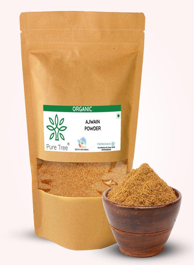 Pure Tree Certified Organic Ajwain Powder | Carom Seed Powder | Ajavain | Omam Powder Gluten-Free | Vamu Seeds | Ajowan | Ayamodakam Seeds Rich In Antioxidants, 100 gram - Image 1
