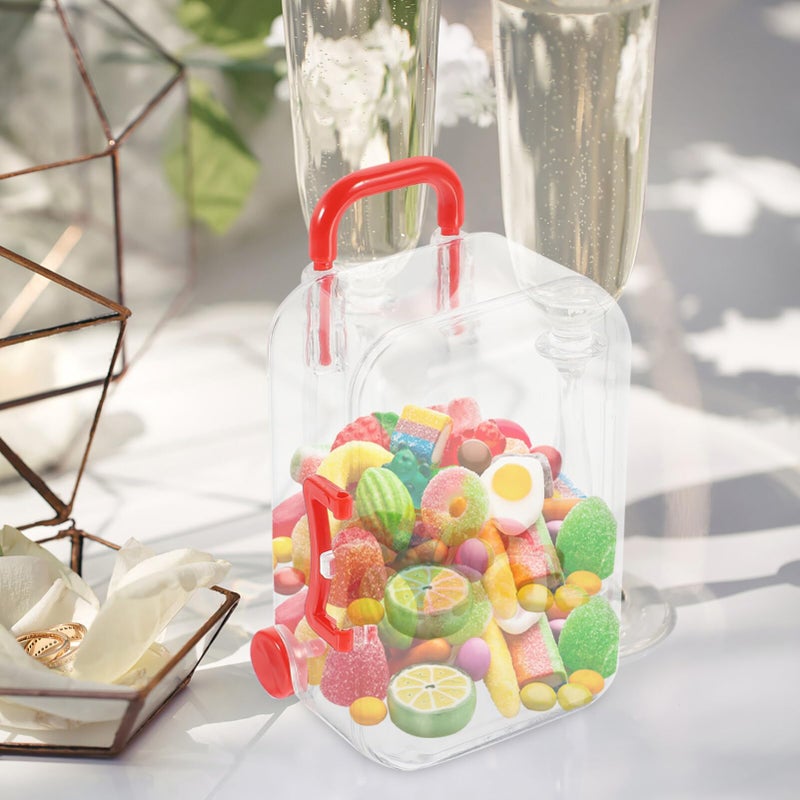 Alipis Clear Mini Trolley Suitcase Candy Boxes Set of 12 Plastic Favor Boxes for Wedding Party Treats and Decorative Storage - Image 3