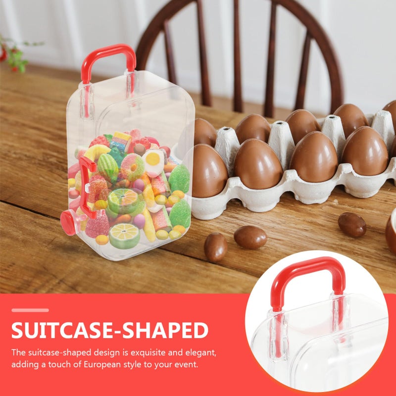 Alipis Clear Mini Trolley Suitcase Candy Boxes Set of 12 Plastic Favor Boxes for Wedding Party Treats and Decorative Storage - Image 5