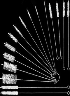 Patelai 16 Pcs Reusable Straw Cleaning Brushes Bottle Test Tube Long Straw Cleaning Brush Nylon Washing Cleaner Tool Reusable Bottle Straw Brush in Different Size (White,16 Pieces)  - Image 3