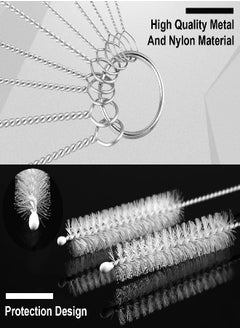 Patelai 16 Pcs Reusable Straw Cleaning Brushes Bottle Test Tube Long Straw Cleaning Brush Nylon Washing Cleaner Tool Reusable Bottle Straw Brush in Different Size (White,16 Pieces)  - Image 1