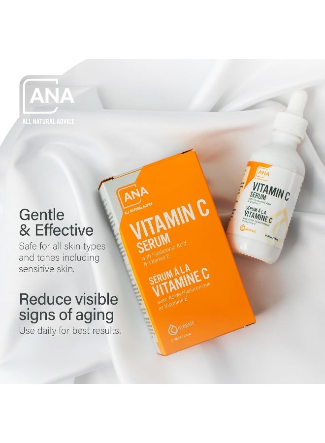 All Natural Advice 20% Vitamin C Serum with Hyaluronic Acid & Vitamin E - Image 3
