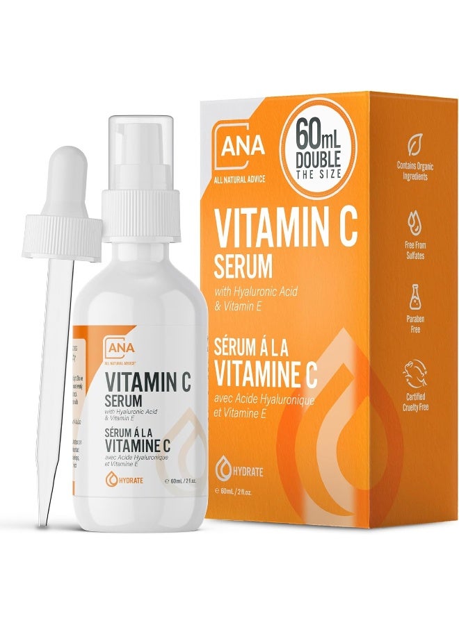 All Natural Advice 20% Vitamin C Serum with Hyaluronic Acid & Vitamin E - Image 1