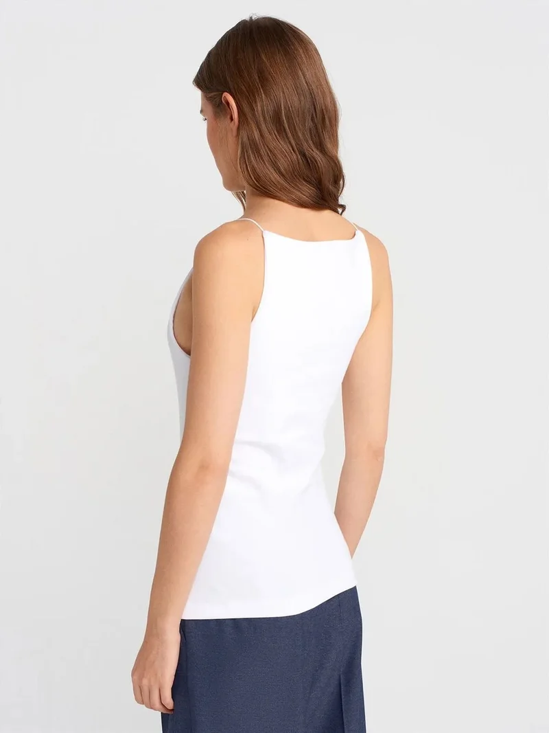 Dilvin DILVIN Slim-Fit Halterneck Jersey Blouse