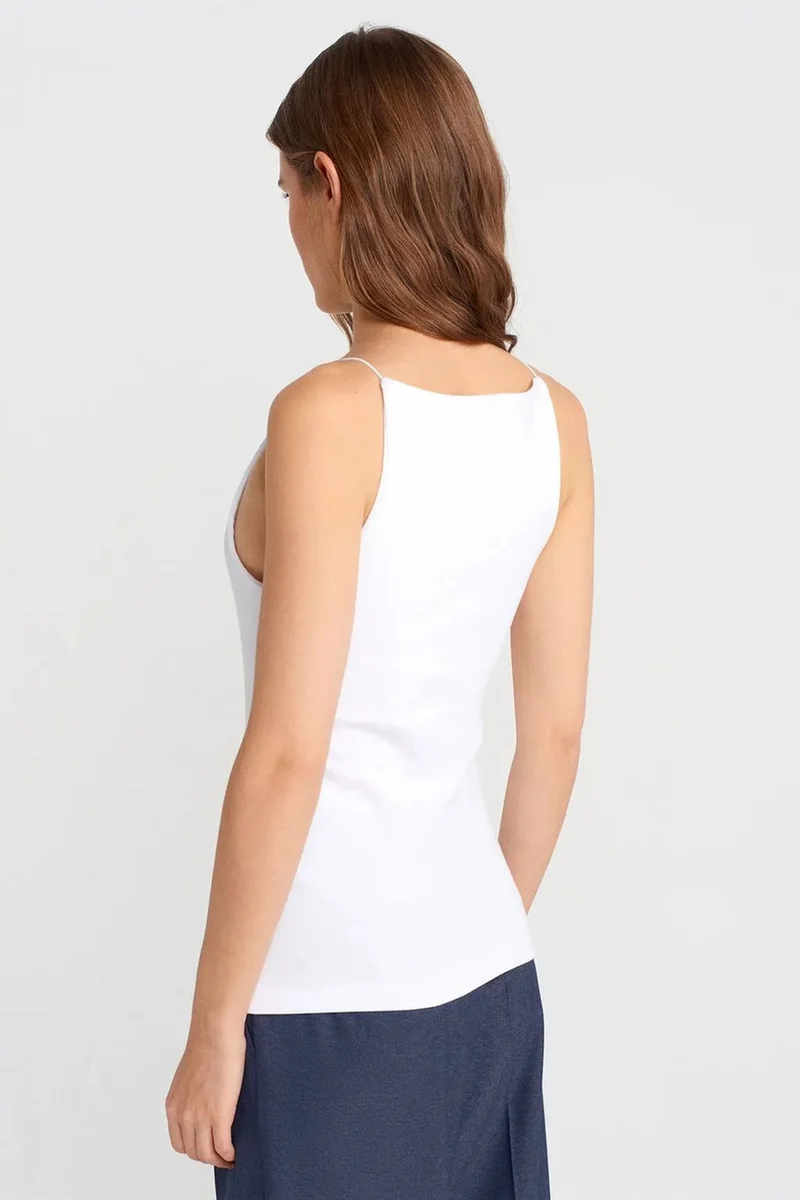 ديلفين DILVIN Slim-Fit Halterneck Jersey Blouse