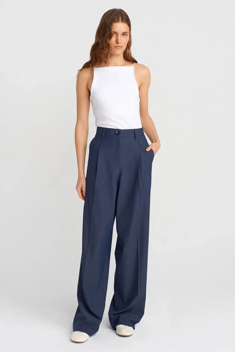 Dilvin White DILVIN Slim-Fit Halterneck Jersey Blouse for Women | Best Price UAE