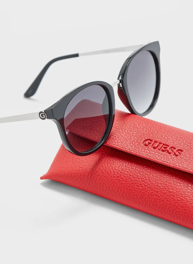 GUESS Polarized Cat Eye Sunglasses