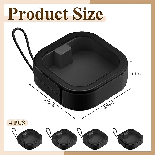 Kathfly 4 Pcs Hair Tie Organizer Portable Hair Accessories Organizer Travel Case Stackable Hairs Tie Holder Bobby Pin Holder for Jewelry Cotton Swabs Clips and AccessoriesBlack - Image 3