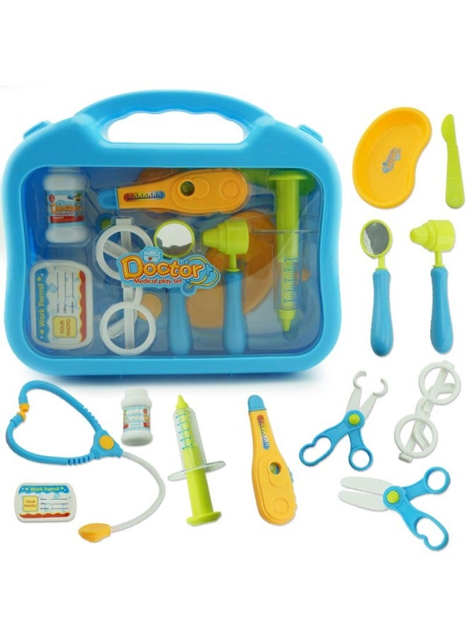 مجموعة ألعاب مسرح الأطفال، لعبة الطبيب، صندوق دواء محاكاة، مجموعة طبية صغيرة للعب الأدوار، اللون: مع موسيقى خفيفة، مجموعة 16 قطعة - Image 4