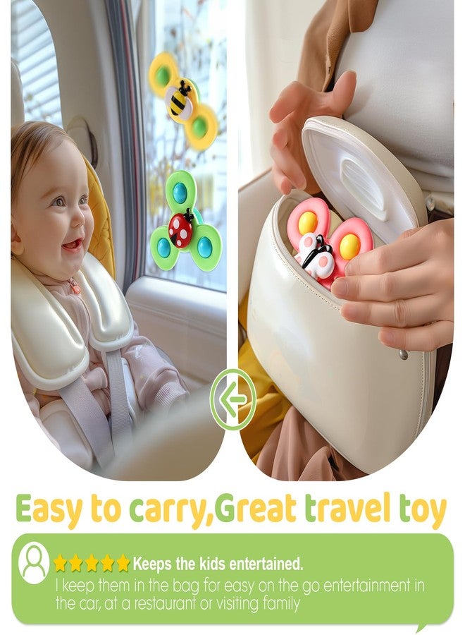 ALASOU 6 PCS Suction Cup Rotating Toys(3 Farm+3 Unicorn) for Infant and Toddlers - Image 3