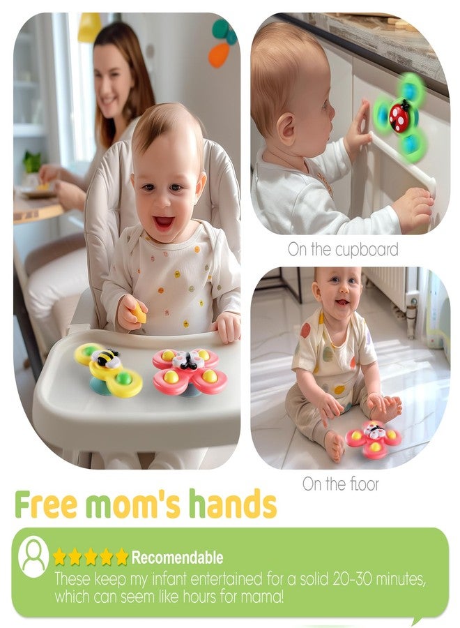 ALASOU 6 PCS Suction Cup Rotating Toys(3 Farm+3 Unicorn) for Infant and Toddlers - Image 2